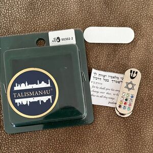 Talisman4U Silver Mezuzah with Colorful Stones